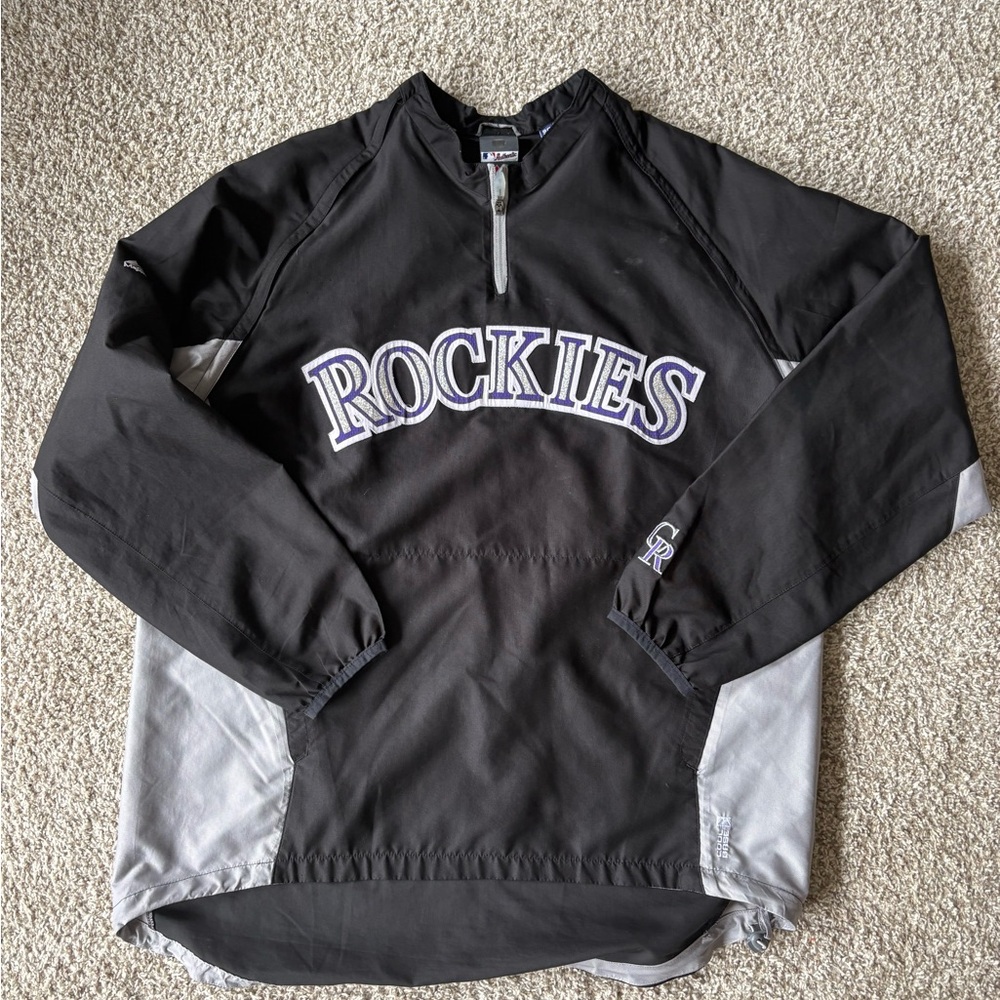 Majestic Colorado Rockies On Field Cool Base Jacket